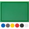 Muvell Tagliere stabile in plastica, verde, 45 x 30 x 2 cm, lavabile in lavastoviglie, extra spesso, delicato sui coltelli, colori e dimensioni a scelta, tagliere per frutta e verdura HACCP