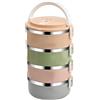 Laughhe Contenitore Porta Pranzo Termico, 3 Strati Lunch Box Acciaio Inox Scatola Termica per il Pranzo Portatile per Ufficio, Scuola, Picnic (2800ml)