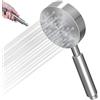 Somdar Soffione doccia a risparmio energetico, in acciaio inox spazzolato, doccetta ad alta pressione, soffione doccia con ugello forte, soffione doccia a pioggia per bagno, spa, pulizia vasca