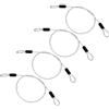 PATIKIL Filo Acciaio Inossidabile Rivestito Vinile 1/8 Dia Anelli, 4Pz 1.6ft (20) Cavo Flessibile Catena Sicurezza Lanyard per Illuminazione Palco Esterna Lucchetti Bagagli, Trasparente