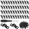 KingYH 50 pezzi 6 mm Morsetto a u per tubo Tubi a u fascette stringitubo Fascette a U con due fori Fascetta di fissaggio a forma di U Per canaline Per cavi tubi o tubi cav
