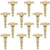 INCREWAY Cerniere antiche per armadietti, 12 cerniere decorative in lega di zinco intagliate retrò per porte e armadi, oro