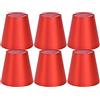 Tomotato 6 Pezzi Piccoli Paralumi per Lampadina E14, Paralume Lampada a Clip in Tessuto Moderno, per Lampade da Parete, Lampade da Tavolo e Illuminazione Domestica, 14,3x13x9,3cm(Rosso)