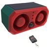 Lancoon Outdoor sensore di movimento allarme alta potenza doppio corno impermeabile con rilevatore movimento luce infrarossa sensore lampeggiante luce rossa, Defender Rat cervo procione puzzola