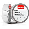 GAUDER Nastro Magnetico Estremamente Autoadesivo (1m x 40mm) | Strisce Magnetiche | Nastro Calamitato