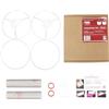 Needcraft Kit per paralumi a tamburo fai da te confezione doppia - Utilizzare con lampadari a sospensione a soffitto, lampade da tavolo e da pavimento, forma circolare a tamburo Needcraft UK. Uso fai da te con