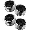 M. ROSENFELD HOME Aeratore Rubinetto M24 per Cucina e Bagno (4 Pezzi) - Filtrare e Risparmiare Acqua con High-Tech Cromato Rompigetto Rubinetto - Flusso d'acqua 5 Liters/m - Anticalcare Filtri per Rubinetti