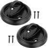 PATIKIL Ad Incasso Porta Maniglie 2pz Rotondo Filo Maniglie Inox Acciaio Mobili Serrature Nascoste Incorporato Ignifugo Porta Mobili Tirare Nero