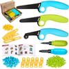 ZLemma Set di 401 Kit di Costruzione per Bambini con taglierina ondulata sicura, Roller, Viti e Dadi, Strumento STEM per progetti Fai da Te