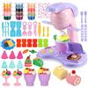 Yimomoyi Formine per Plastilina, Accessori Plastilina per Bambini, Gelatiera Macchina, Argilla da Modellare include 12 Vasetti Plastilina, Giochi Bambini Regalo per Ragazzi e Ragazze dai 3 ai 12 Anni (B)