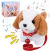 Vibbang Elettronico Cane Giocattolo che Cammina e Abbaia, Giochi Interattivi per Cani, Elettronico Cane Giocattolo, Simulati Peluche Cane Giocattolo Giocattoli per Bambini