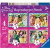 Ravensburger Puzzle Disney Princess Toys - 4 a Box - 12, 16, 20, 24 Pezzi - Edizione 2023