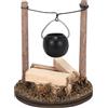 XIABYAYU Mini Accessori Legno Falò, Accessori Casa delle Bambole in Miniatura, Accessori Miniatura Legno Falò, Mini Caldaia a Legna da Ardere, Deco DIY per Decorazioni da Giardino