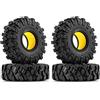 INJORA 63 * 21 mm 1,0 Pneumatici Kraken Claw con Inserti in Gomma Siliconica (4) per SCX24 TRX4M AX24 Bronco Gladiator C10 JLU Deadbolt FCX24 FCX18 Axial RC 1/24 1/18