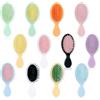 Swpeet Confezione da 12 mini spazzole per capelli umidi multicolori - Spazzola districante da viaggio - Piccola spazzola per capelli da viaggio con nodi facili da annodare - Pettine con cuscino d'aria