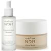 mellow NOIR Duo di trattamenti notturni antirughe - Siero allo ialuronico con crema notte quotidiana - Effetto rassodante immediato, riduce i pori visibili e gli arrossamenti -Per una pelle più liscia