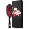 MIŠEL MISEL Spazzola Professionale con Setole di Cinghiale per Donna e Uomo | Districa Tutti i Tipi di Capelli Naturali e le Estensioni | Riduce la Rottura | Ideale per Capelli Mossi e Lisci | Medio
