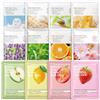 CharmChic 12 Pezzi Maschera Viso di Bellezza, Maschere Deep Hydration, Maschere in Tessuto Nutriente, Lenire, Riparare e Idratante, la Cura Quotidiana Della Pelle