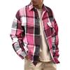 WINKEEY Camicia Flanella Uomo Camicia a Quadri a Maniche Lunghe Eleganti Camicie Button Down Autunno Inverno,Grigio Chiaro L