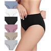 Channo Mutandine Classiche in Cotone da Donna Morbide e Confortevoli. Taglie Grandi - Confezione da 6, Colori, XL