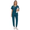 Maizoon Set di scrub uniformi per infermiere maschili e femminili, abbigliamento da lavoro, scollo a V, lavabile in lavatrice, top e pantaloni da jogging, asciugatura rapida, abbigliamento medico