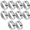 WELHAEPI 10 pezzi morsetto tubo metallico regolabile 27-51mm tubo clip a vite 304 acciaio inossidabile per tubo dell'acqua, serbatoio del gas, tubo automobilistico