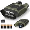 ESSLNB Binocolo Visione Notturna 7x31 Visore Notturno Caccia con 32GB TF Carta 8 AA Batterie 4 LCD Schermo 1300 ft/400m Gamma