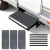 xiruiubao Tappeto Camper 3 Pezzi Stuoia Camper per Esterno Interni,Accessori Camper Gradini Tappetini,Suola in Gomma Antiscivolo,Resistente allo Sporco e Facile da Pulire,Grigio
