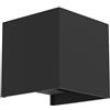 Eglo LED lampada da parete ricaricabile Rincine, cubo esterno con sensore di movimento, ricarica USB, luce wireless, plastica nera, illuminazione bianca neutra, IP44