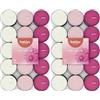 Bolsius - 30 Tealight Profumati - Orchidea Rosa - Durata di Combustione di 3.5 Ore - Diametro 38 mm - Estratti Naturali - Contiene Cera Vegana - Senza Olio di Palma (Confezione da 2)