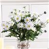 Gumolutin - Bouquet di margherite in seta artificiale, 2 pezzi, per decorare la casa Infradito colorati estivi, con finte perline