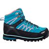 CMP - Moon Mid Wmn Trekking Shoe WP, Teal-Red Fluo, 37