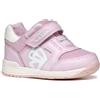 Geox B Rishon Girl A, Scarpe Primi Passi Bimba 0-24, Pink Off White, 19 EU