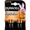 DURACELL PLUS ALCALINE POWERBOOST MINISTILO AAA +150% BLISTER 4 BATTERIE