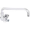 DuraSteel - Rubinetto per lavello da cucina, montaggio a parete, senza piombo, con beccuccio orientabile da 35,6 cm, corpo e maniglia, in ottone cromato lucido