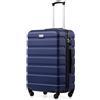 COOLIFE Valigia media, 67cm L,PC+ABS, valigia da viaggio con ruote girevoli