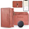 Find&co Portafoglio Uomo in Pelle con Localizzatore Android Incluso (Find My Device), Portacarte RFID Antifurto con Tasca Segreta, per 8 Carte, Design Elegante e Classico