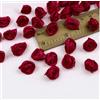Whakano 100 mini teste di rose artificiali da 1,5 cm, in raso per fai da te, applicazioni floreali, piccole rose per San Valentino, festa della mamma, matrimonio, feste, decorazione per la casa, rosso