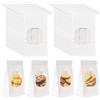 Alyxen 20 Pezzi Sacchetti Carta per Alimenti, Buste Kraft con Finestra e Chiusura, Sacchetti per Prodotti da Forno, Riutilizzabili per Biscotti, Torte, Panini, Snack (Bianco)
