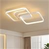 Amdelne Plafoniera LED Dimmerabile 65cm, 45W Moderna Lampada da Soffitto con Telecomando, Stufenlos 2800-6000K Ceiling Light per Soggiorno, Dormitorio, Camera, Cucina- Bianco