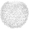 Warmhm Paralume, sfera di vetro, 100 mm, G9, in filo di alluminio, globo, sfera di vetro, lampada a sospensione, ricambio per lampade da parete, lampada da terra