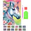 GAROMIA Diamond Painting Bambini Diamond Painting Cavalli Diamond Painting Accessori Regalo Bambina 6 7 8 9 10 Anni 5D Unicorno Diamante Kit Kit Fai da Te Ragazze Regali Cavalli