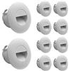 LIGHTWORLD24 Welt der Lichter LIGHTWORLD24 Set 10 Luci LED per Scale da Incasso a Parete, 2W, IP65, 180 Lumen, Bianco, Faretto da Incasso per Gradini, Corridoio, Luce Notturna, 230V