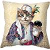 IL MAGGIOLINO | Fodera 40x40 Gobelin con Stampa Gatto Sandokan, Tessuto Doppio, Cerniera Nascosta, Made in Italy