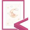 WANDStyle cornice per la camera dei bambini, per i disegni, 20x30 cm, moderno cornice in legno rosa, Made in Germany - H950