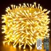 btfarm Luci Albero di Natale con Telecomando, 40M 400 LED Luci di Natale da Esterno Interno Timer, 8 Modalità Impermeabile Catena Luminosa Natalizia Decor per Giardino, Casa, Bianco Caldo