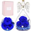 Miofula Rosa Stabilizzata Angelo Festa della Mamma Idee Regalo Mamma Nonna,Rose Stabilizzate Regalo Donna Compleanno,Rosa Eterna Regali Anniversario per Lei,Fiori Stabilizzati Regali Festa della Mamma