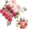 OrgMemory Fiori Artificiali, Fiori Rosa Antico, Rose Finte Schiuma, Fiori per Decorazioni, Fiori Finti per Matrimonio (Dusty Rosso Rosa)