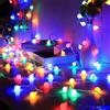 Adispotg Luci LED fiocco di neve, 20ft 40 Luci Natalizie Catene Luminose, 2 modalità di illuminazione, Decoractive per Camera da letto,Matrimonio, esta,Compleanno (Palline colorate)