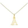 L'Atelier d'Azur Collana con ciondolo a forma di lettera A, oro 750/1000, catena dorata